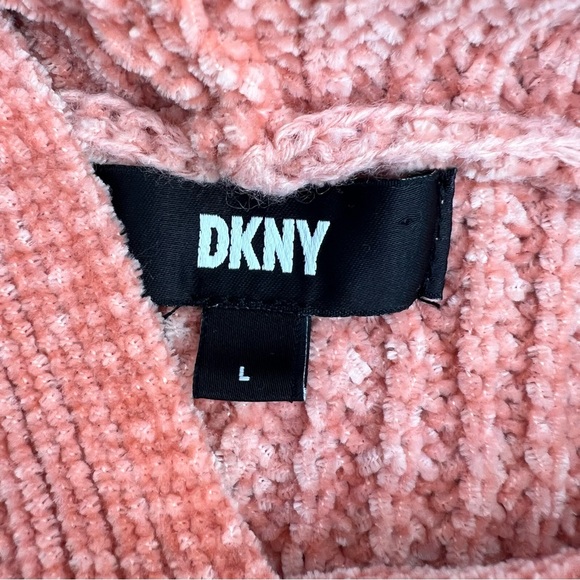 DKNY Girls Pink Sweatshirt Hoodie knit SIZE LARGE - Picture 13 of 17